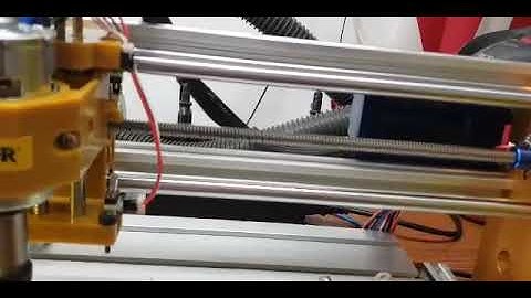 Vevor CNC 3018 bent X Axis screw rod.