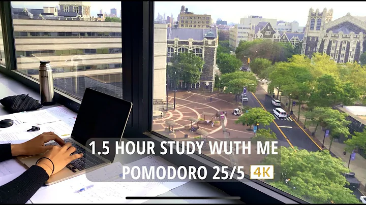 1.5 HOUR STUDY WITH ME | Background noise, Bird Sounds, Typing Sounds, 5-min break, No Music, ASMR