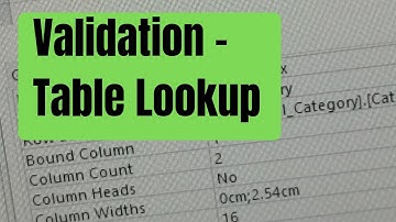 MS Access 2016 Validation - Table Lookup