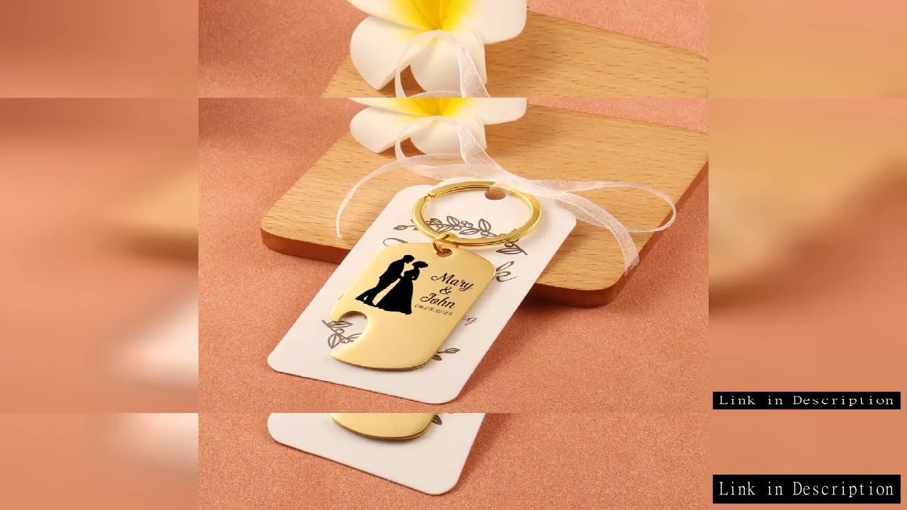 Custom Laser Engraving Name Bottle Opener Keychain Gold Stainless Steel Key Chain Party Favor Weddin