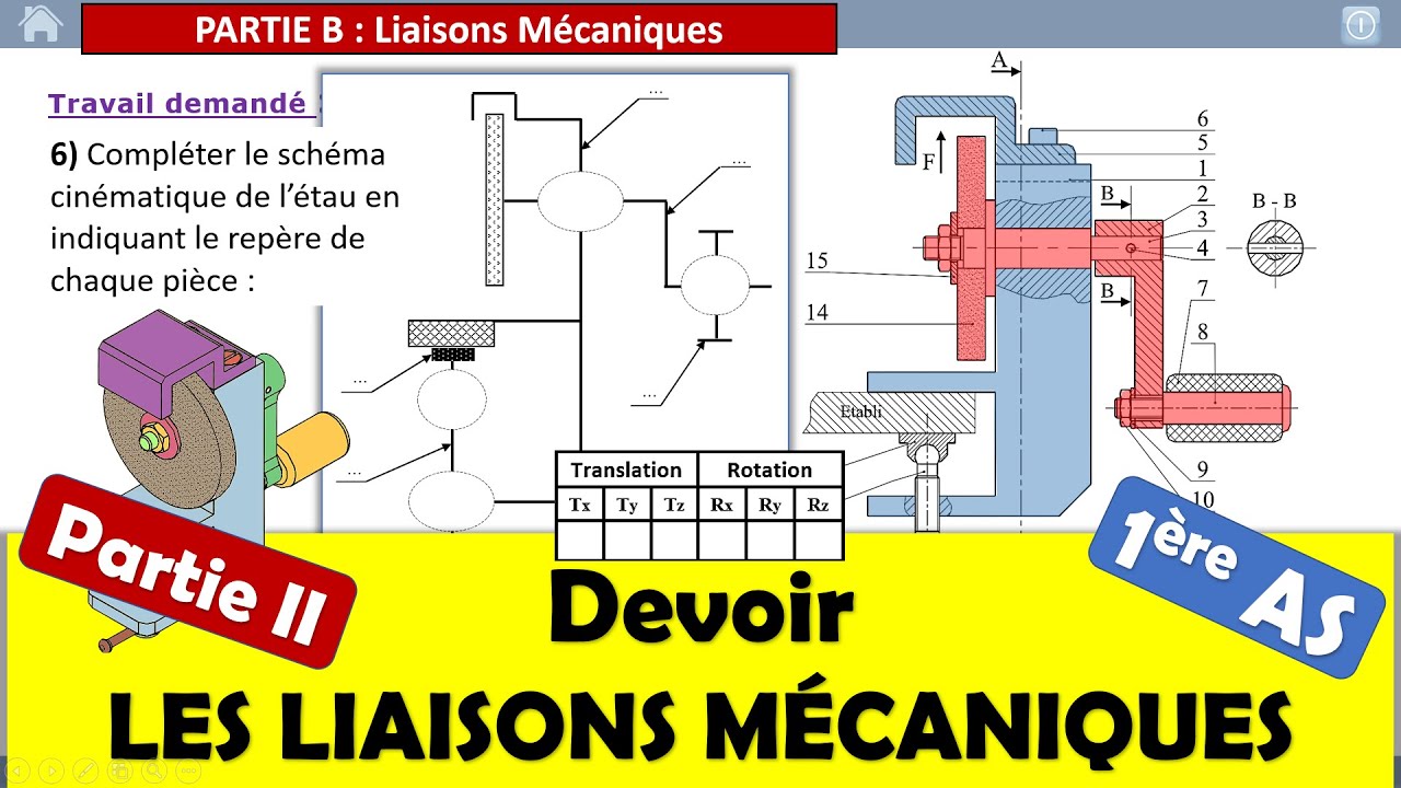 Correction d'un Devoir sur les Liaisons Mécaniques_1AS-2021-(2/2)