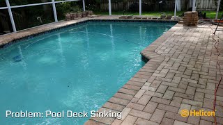 Pool Deck Repair: Sinking Pool Deck Problems Solved with Helicon | Pool Deck Lift