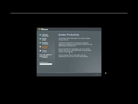 how to install windows server 2003 r2 running on vmware workstation