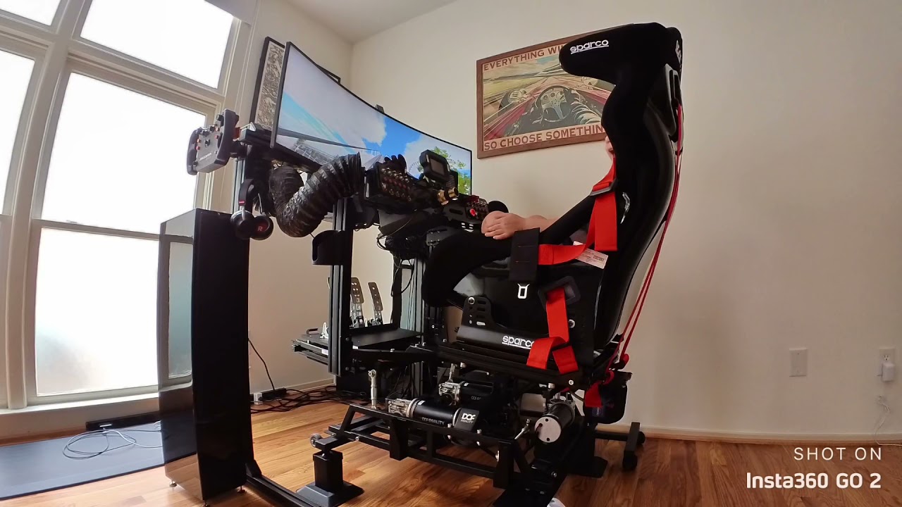 DOFReality H3: my daughter on NoLimits2 Rollercoaster Simulation