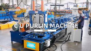 Automatic C & U Purlin Roll Forming Machine | One Machine Two Profiles | Steel Frame Production Line
