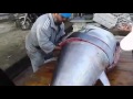 تقطيع سمك التونة العنيد