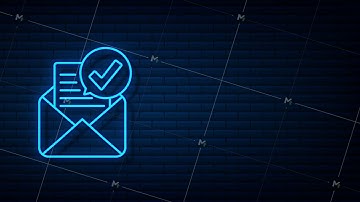 Opened envelope and document with green check mark. Verification email. Motion graphics.