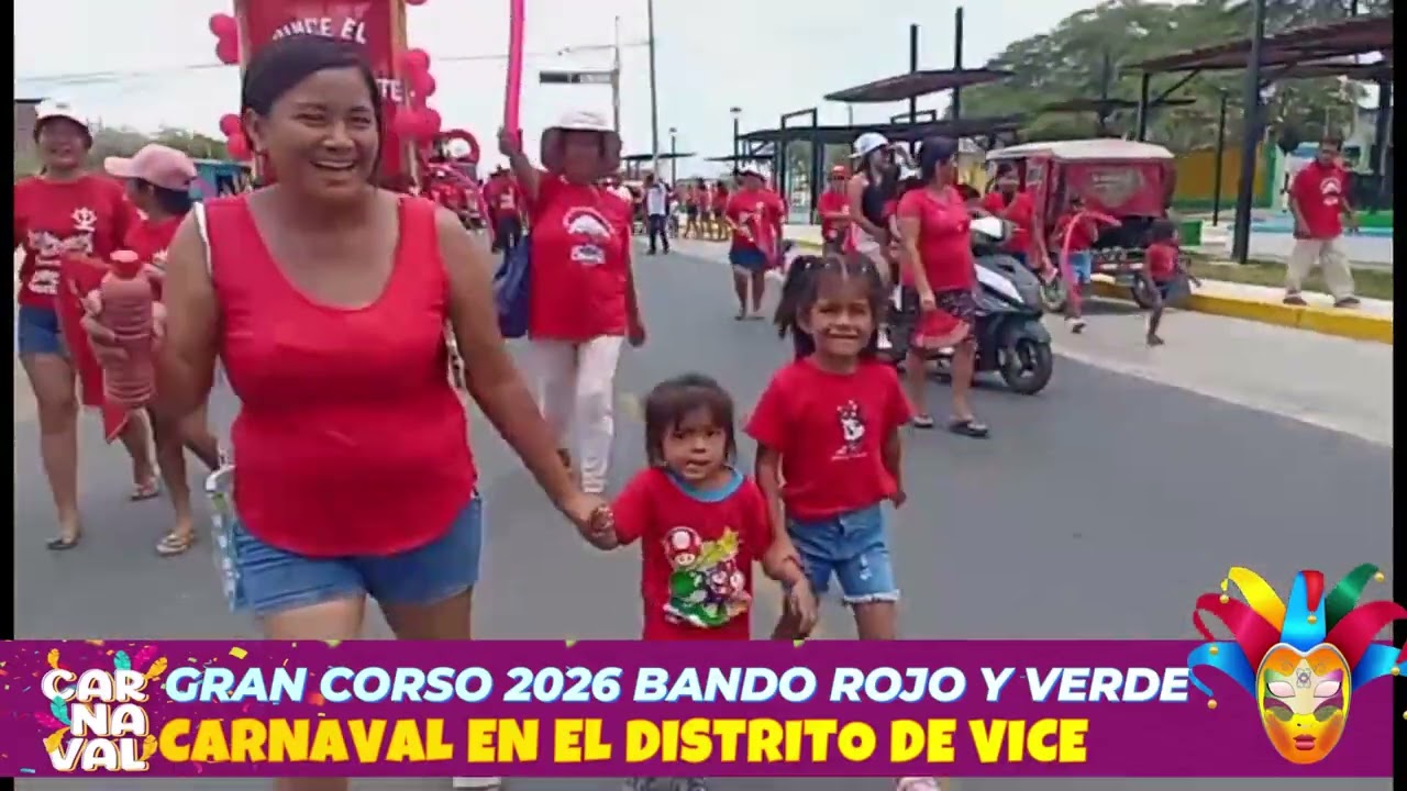 COMPARSAS BANDO ROJO Y BANDO VERDE, CARNAVALES EN VICE 2026