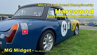 MG Midget  Harewood Greenwood Cup Hillclimb  MGCC Speed Championship   Birth of a Racecar