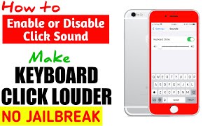 How to Fix Keyboard Click Sound on iPhone | Enable or Disable Keyboard Click Sound