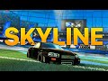 Nissan skyline freestyling in rocket league