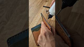 Edge burnishing of a handmade leather bifold wallet for men and women #asmr #leather #wallet Edge burnishing of a handmade leather bifold wallet for men and women #asmr #leather #wallet