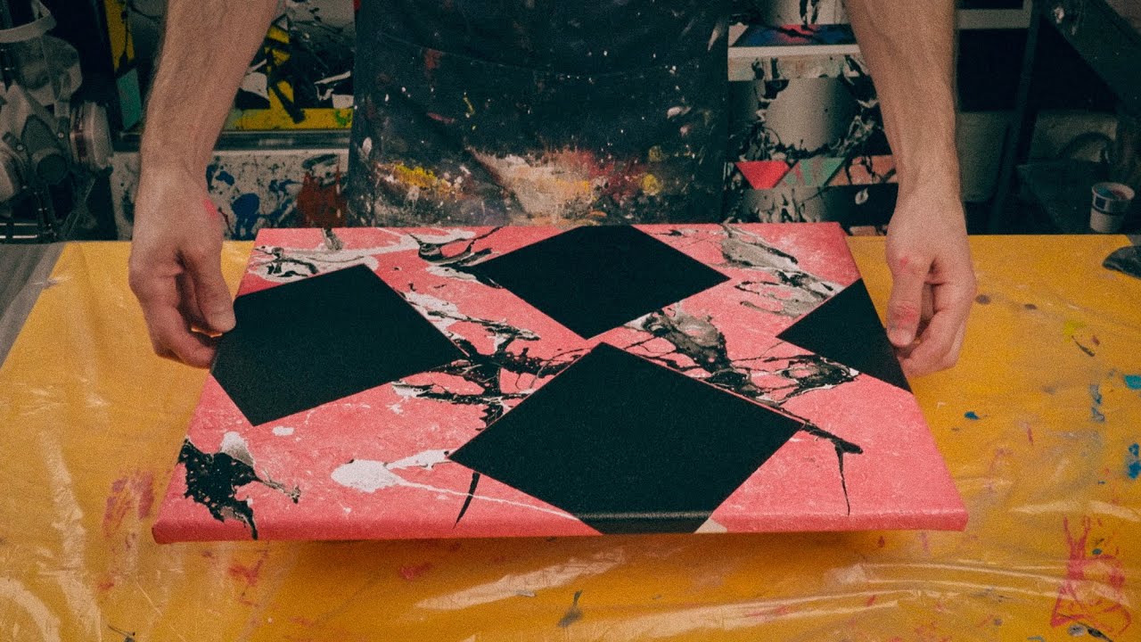 Using Frog Tape to paint squares