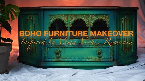 Boho TV Stand Makeover │ Furniture Painting, Chalk Mineral Paint, Blending, Layering, Dry Brushing