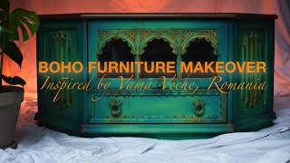 Boho Tv Stand Makeover Furniture Painting, Chalk Mineral Paint, Blending, Layering, Dry Brushing