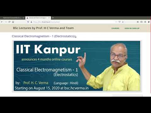 New Upcoming Courses by Prof. H.C Verma : 1) Classical Electrodynamics  2) Experimental Skill test