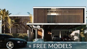 Create Exterior modeling in blender with Eevee and Cycles - part 2