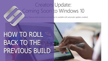 How To Roll Back to The Previous Build After Creators Update, or Delete Updates in Windows 10 ⚕️💻💽