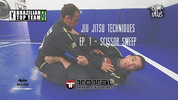 JIU JITSU TECHNIQUES - How to do a scissor sweep from closed guard