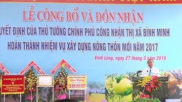 Thủ tướng dự Lễ công bố thị xã Bình Minh, tỉnh Vĩnh Long hoàn thành mục tiêu xây dựng nông thôn mới