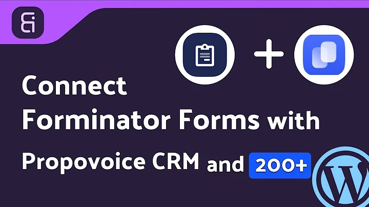 (Free) Integrating Forminator Forms with Propovoice CRM | Step-by-Step Tutorial | Bit Integrations