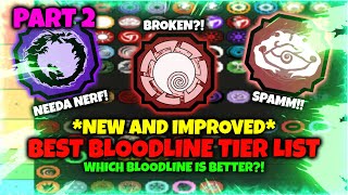 *NEW AND IMPROVED* The BEST Bloodline Tier List In Shindo Life! What Kg Is The BEST In Shindo Life!