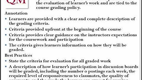 Quality Matters Standards 3 & 4