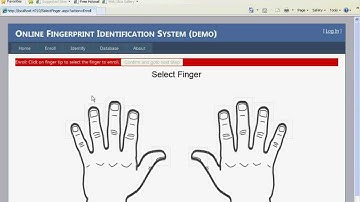 OnlineAFIS demo (Fingerprint Recognition System)