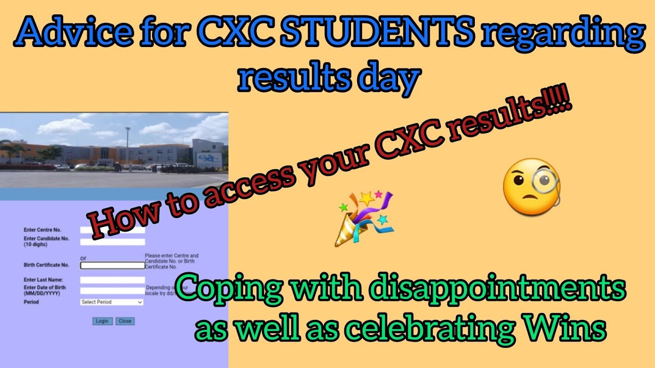 ADVICE FOR CXC STUDENTS ON RESULTS DAY♤How to access your CXC RESULTS