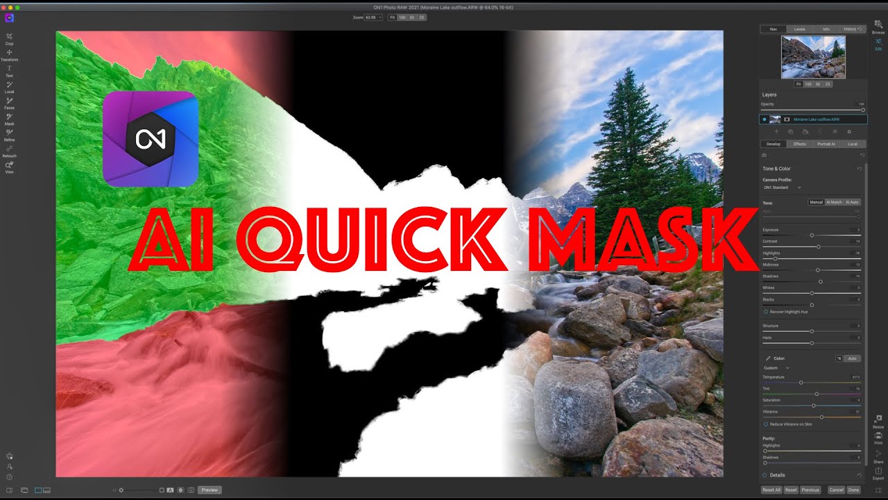 on1 photo raw show how show clipping mask