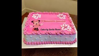How To Make An Easy Decoration For Minnie Mouse Cake Como Decorar Un Pastel De Minnie Mouse