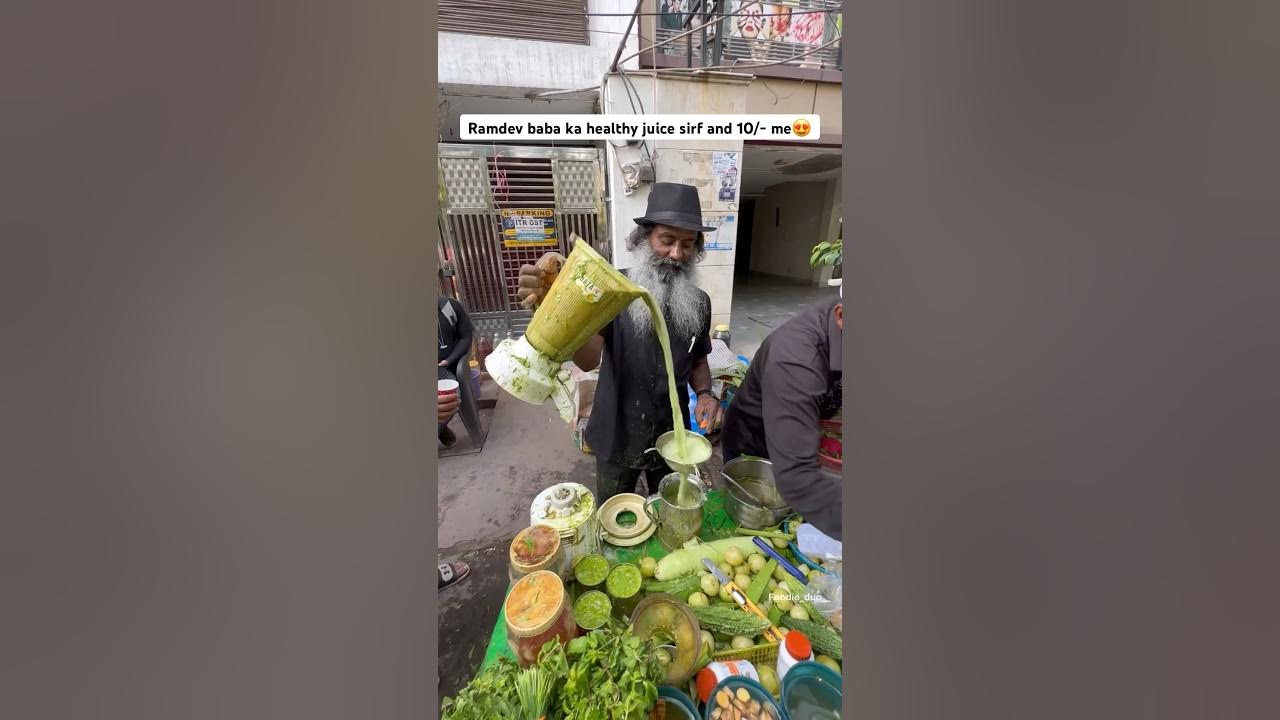 Ramdev baba ka juice sirf 10/ me Krishna nagar food East delhi
