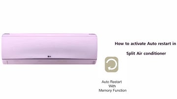 How to activate auto restart feature in lg air conditioner