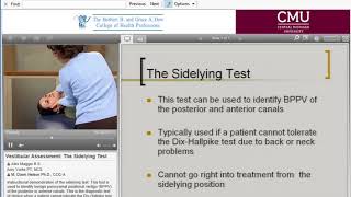 Vestibular Assessment   The Sidelying Test