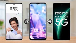 Realme 11x 5g vs Vivo Y28 5g vs Realme Narzo 60x 5g || Price | Full Comparison