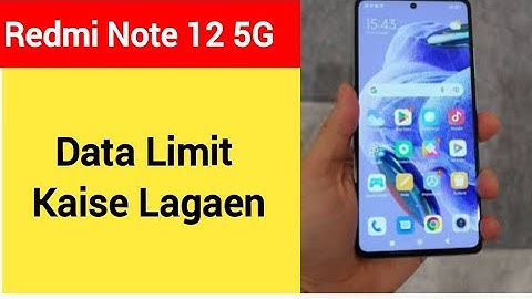 How to set data usage, redmi Note 12 5G data limit Kaise lagaen