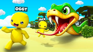 A Giant Snake Attacked On Oggy And Jack In Wobbly Life screenshot 2