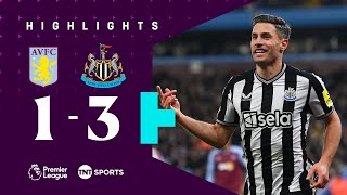 Fabian Schar Scores A Brace Aston Villa 1-3 Newcastle Premier League Highlights