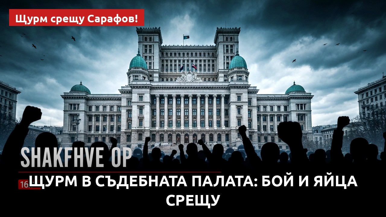 Щурм в съдебната палата: Бой и яйца срещу Борислав Сарафов!