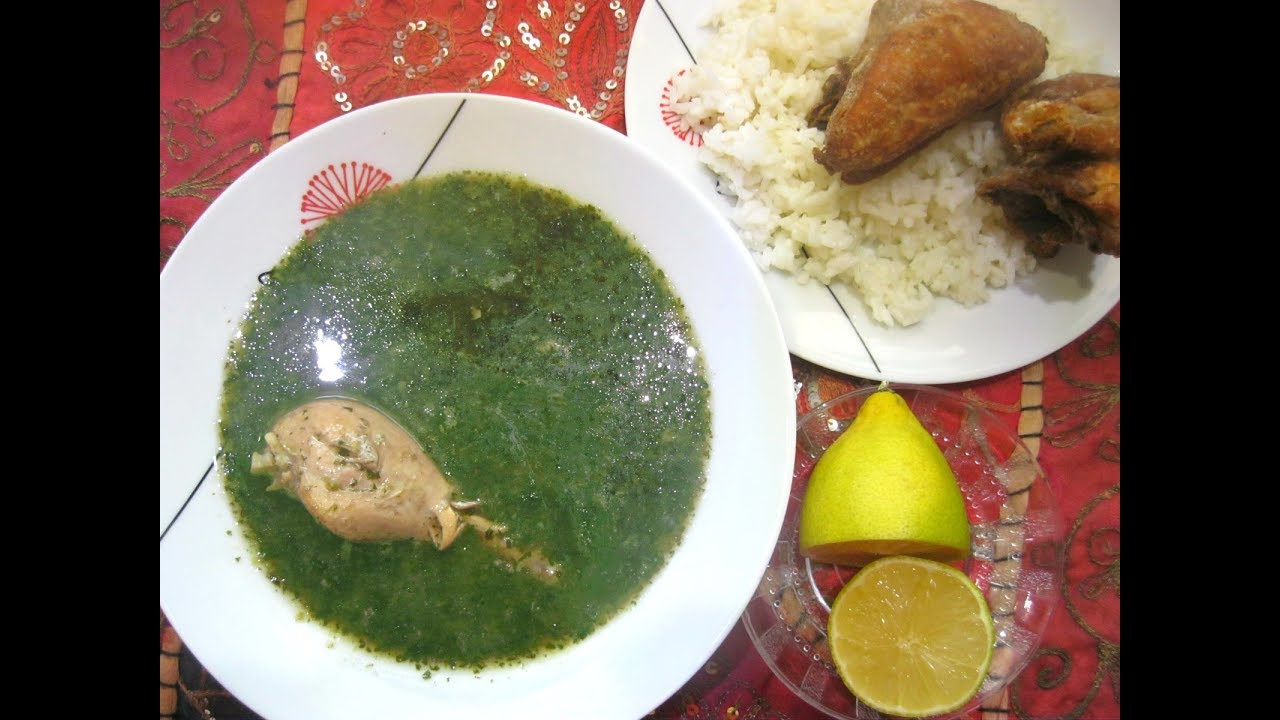 Млухие молохия с курицей Арабская кухня - YouTube