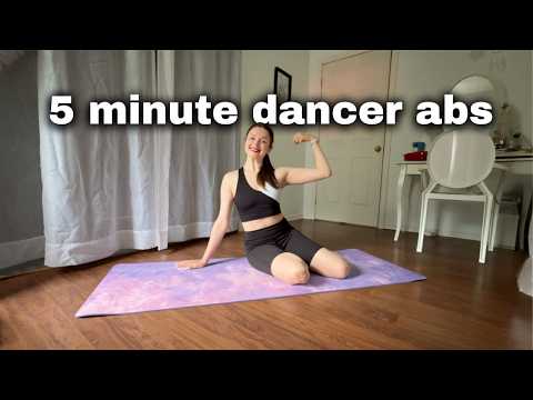 5 minute dancer core workout | my updated everyday ab workout, no equipment
