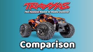 Traxxas Hoss 4x4 VXL Comparison, Stampede 4x4 VXL and Maxx