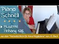 🎹   Musette, Bach, Anhang 126 -SCHNELL