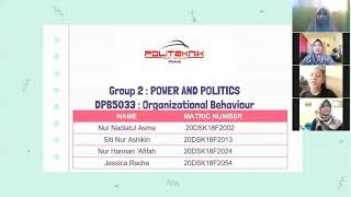 DPB5033 Organizational Behaviour Group 2 : Power & Politics