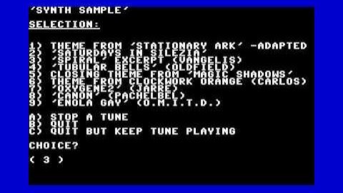 SYNTH SAMPLE-GEORG FEIL-1984-COMMODORE 64 C64 DEMONSTRATION SID MUSIC + PLAYER
