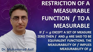 Restriction of a Measurable Function | Measurability of Equivalent Functions | Urdu | Hindi