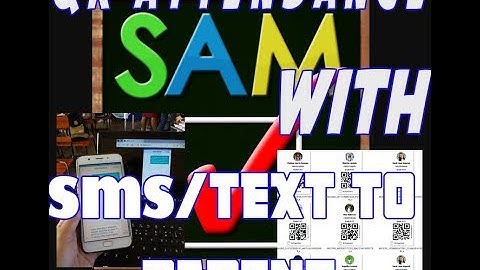 VIDEO TUTORIAL ON Getting Students Attendance through QR code with auto SMS/text to inform parents