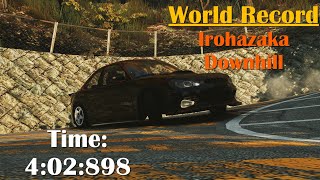 Irohazaka Low Grip World Record Downhill - 4:02:898 | BeamNG.touge