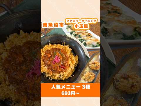 【南魚沼・ファミリーダイニング小玉屋】 人気メニュー3種 693円～ #中華 #ファミレス #shorts