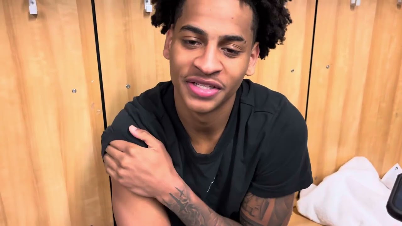 Kiyan Anthony following first college basketball game (exhibition) with Syracuse 